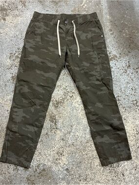 Vuori Olive Camo Drawstring Cargo Pants